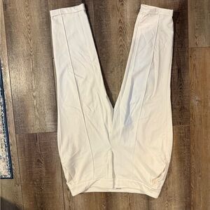 Cream High-Waisted Pants